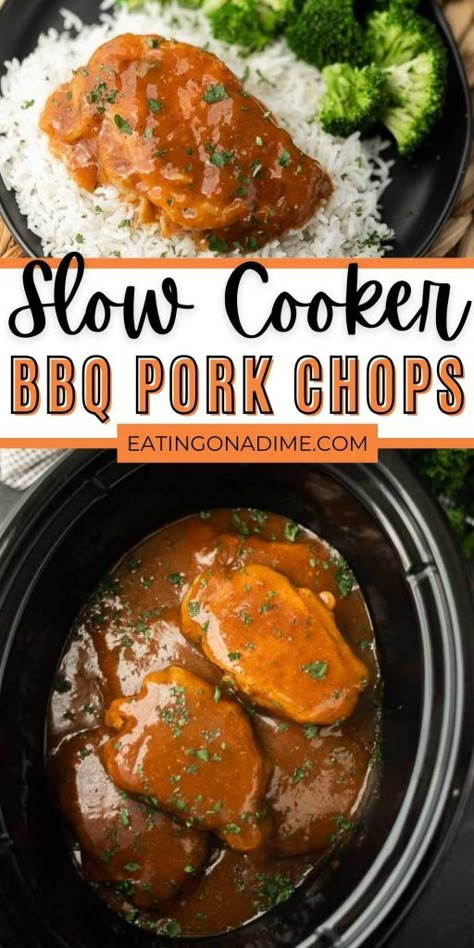 Crock Pot Barbeque Pork Chops, Crockpot Barbeque Pork Chops, Boneless Pork Chop Recipes Crockpot Bbq, Pork Chops In The Crock Pot Easy, Crock Pot Boneless Pork Chops, Crockpot Bbq Pork Chops, Crockpot Barbeque Pork, Boneless Pork Chop Recipes Crockpot, Bbq Pork Chops Crock Pot