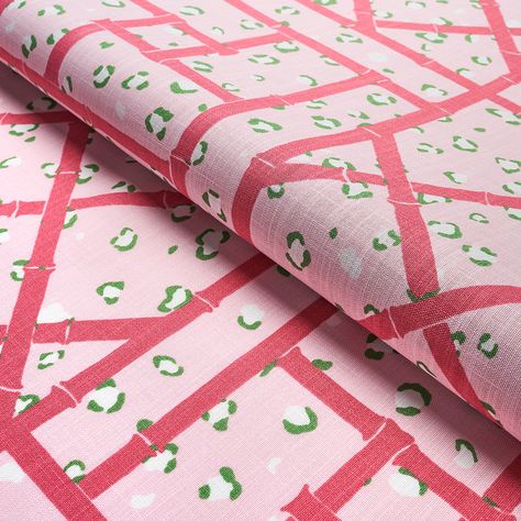 Pagoda Fabric, Bamboo Lattice, Thibaut Fabric, Safari Green, Beach Pink, Bold Wallpaper, Schumacher Fabric, Leopard Spots, Big Girl Rooms