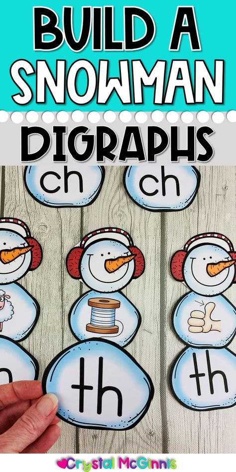 Digraph Activity, Winter Literacy Activities, Winter Literacy Centers, Centers First Grade, Digraphs Activities, Word Work Stations, Family Literacy, Winter Kindergarten, Kindergarten Centers