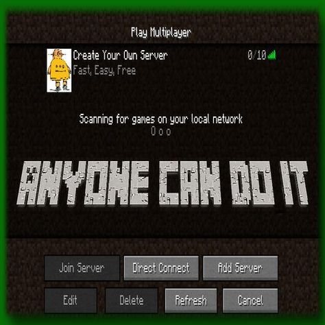 Picture of CREATE YOUR OWN MINECRAFT SERVER! Super Easy, Fast and Free! (NO CLICK BAIT) Playing With Friends, Minecraft Servers, Minecraft Server, Do Anything, Super Easy, Minecraft, Create Your, Create Your Own