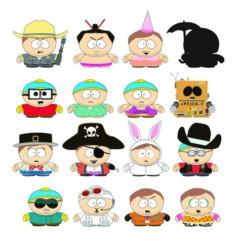 South Park Faces of Cartman Kidrobot. Cartman South Park, Costume Accessories Diy, 300 Piece Puzzles, Holiday Puzzle, Science Toys, Japanese American, Mini Series, Bag Clips, Many Faces