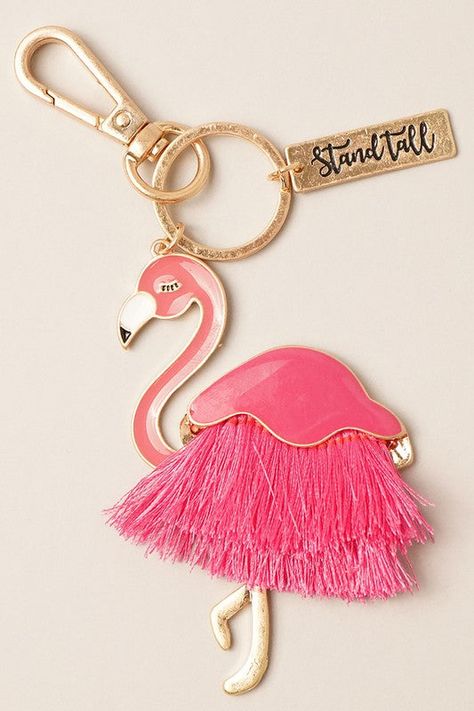 Adorn your child's stuff with this 3" flamingo adorned with a "Stand Tall" charm! Quality hardware clip lets them keep it with 'em always - and it's Lead & Cadmium compliant, so no worries! Flamingo Bag, Green Bay Packers Shirts, Animal Humor, Home Work, Charm Keychain, Tropical Birds, A Stand, City Style, Stand Tall