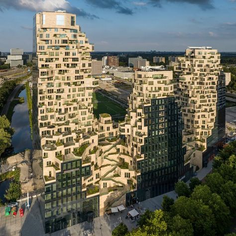 Sou Fujimoto, High Building, Mix Use Building, Natural Stone Flooring, Concrete Building, Green Valley, Kyushu, Urban Setting, Financial District