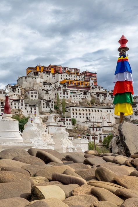 Thiksey Monastery, Indian Himalayas. Discover many Ladakh gorgeous locations in the post! #travelling #travel #photographylovers #travelblog #globetrotter #travelphoto #travels #landscapelovers #shootplanet #travelblogger #traveladdict #india #ladakh #himalayas #buddha Follow Shoot Planet for daily travel images around the globe. Fine art prints for sale.https://shootplanet.com/ Indian Travel Destinations, Indian Travel Photography, Ladhak Wallpaper, Leh Ladakh Aesthetic, Leh Ladakh Photography Wallpaper, Leh Ladakh Photography, Ladakh Aesthetic, Thiksey Monastery, Ladakh Photography