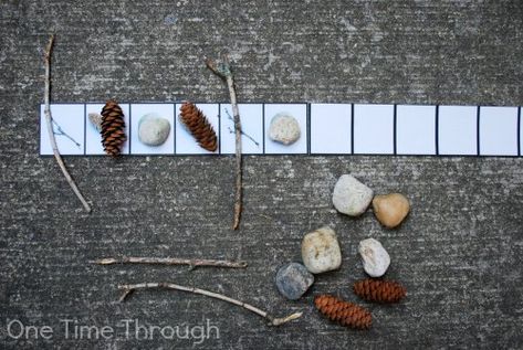 Kindergarten Patterning, Kindergarten Numeracy, Nature Based Classroom, Outdoor Maths, Outdoor Kindergarten, Nature Kindergarten, Patterning Kindergarten, Maths In Nature, Eyfs Maths