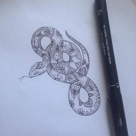 Pattern Snake Tattoo, Pattern Snake, Tier Tattoo, Tattoo Diy, Serpent Tattoo, Kunst Tattoos, Snake Tattoo Design, Tattoo Zeichnungen, E Tattoo