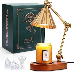 Kadrama Candle Warmer Lamp, Candle Warmer with Timer Dimmer Electric Candle Lamp with 3 Bulbs Gifts for Mom Her Height Adjustable Wax Melt Warmer for Scented Candle Jars Bedroom Home Decor, Gold Battery Operated Table Lamps, Gold Bedroom Decor, Lamp Candle, Candle Warmer Lamp, Candle Lamps, Home Decor Christmas Gifts, Electric Candle, Wax Melt Warmer, Electric Candles