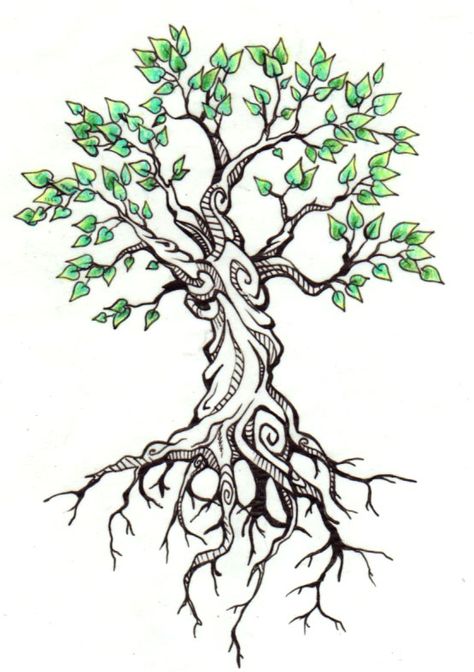 tree drawing tattoo by kittencaboodles -  13 Tree Roots Tattoo, Roots Tattoo, Oak Tree Tattoo, Tattoo Tree, Family Tree Tattoo, Kunst Tattoos, Tree Tattoo Designs, Tree Of Life Tattoo, Ink Master