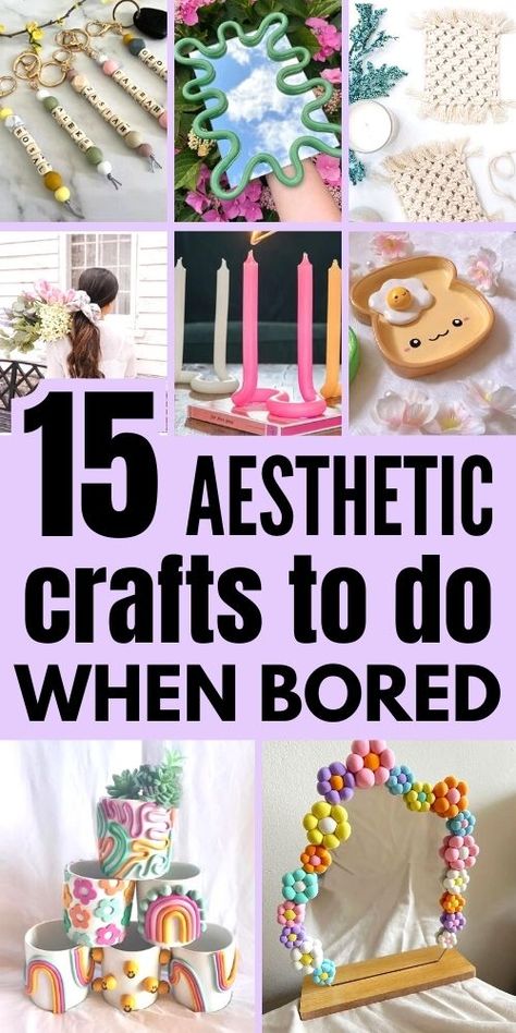 Diy Gifts Aesthetic, Crafts To Do When Bored, Candles Twisted, New Craft Ideas, Blob Mirror, Aesthetic Crafts, Clay Tray, Sellable Crafts