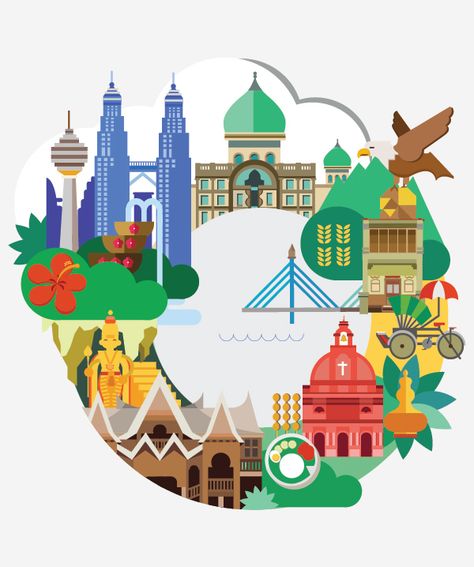 Valen Lim Chong Chin Logo Malaysia Madani 2023, Malaysia Culture Illustration, Merdeka Illustration, Malaysia Illustration, Malaysia Logo, Malaysia Culture, Malaysia Map, Malaysia Design, Malaysia Tourism