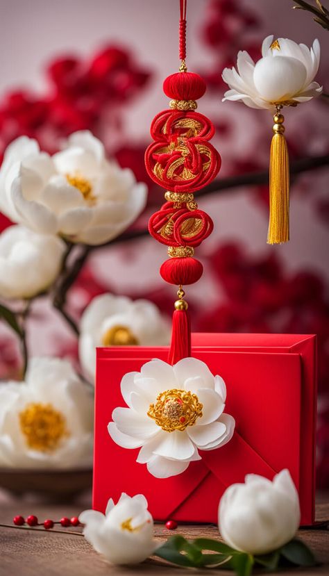 Chinese Lunar New Year - traditional Red envelopes filled with lucky money - AI creation Forever Wallpaper, Chinese New Year Wallpaper, Red Cards, Year Wallpaper, Chinese Lunar New Year, Happy New Year Pictures, Lucky Money, New Year Wallpaper, Red Envelope