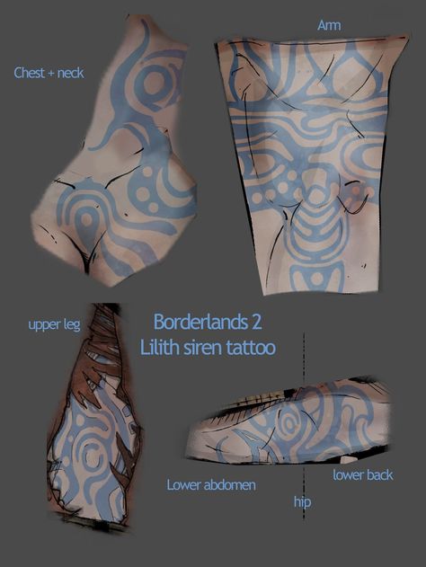 Lilith Tattoos, Borderlands Siren, Strange Tattoos, Lilith Cosplay, Lilith Borderlands, Borderlands Tattoo, Siren Tattoos, Siren Tattoo, Borderlands Cosplay