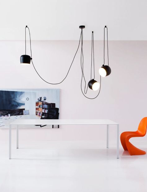 Flos Aim, Flos Light, Luminaire Original, Scandinavia Design, Erwan Bouroullec, White Interior Design, Ceiling Shades, Lampe Design, Suspension Light