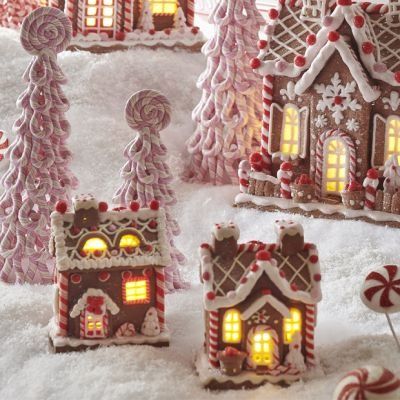 CHRISTMAS IN CANDYLAND | Shop Sales Events Antique Farmhouse Gingerbread Christmas Village Display, Gingerbread House Village Display Ideas, Gingerbread House Outside Decorations, Gingerbread Man Christmas Decor, Gingerbread House Ornament, Xmas Drawing, Gingerbread Party, Christmas Displays, House Village