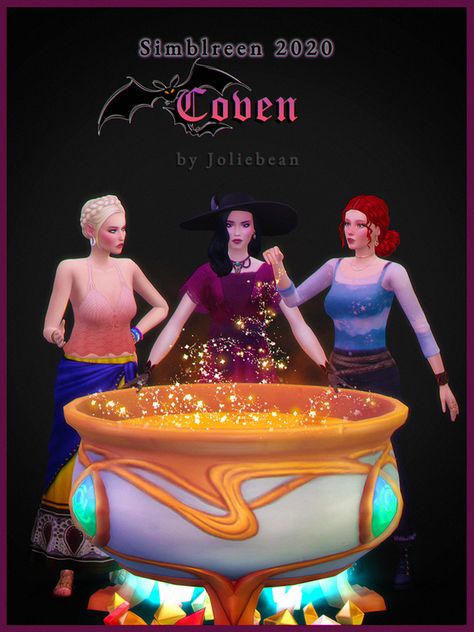 Coven Set - Simblreen 2020 Gift by Joliebean | Joliebean on Patreon Sims 4 Witch Cc, Los Sims 4 Mods, Sims 4 Traits, Play Sims 4, Pelo Sims, Sims 4 Expansions, Play Sims, Sims 4 Gameplay, Sims Games