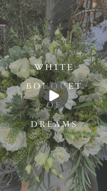 Zita Elze Flowers on Instagram: "White Bouquet of Dreams 🤍 @zita_elze #whitebouquet #whiteflowers #luxuryflorist #zitaelze" Zita Elze, Luxury Florists, Instagram White, White Bouquet, White Flowers, Flowers, Floral, On Instagram, White