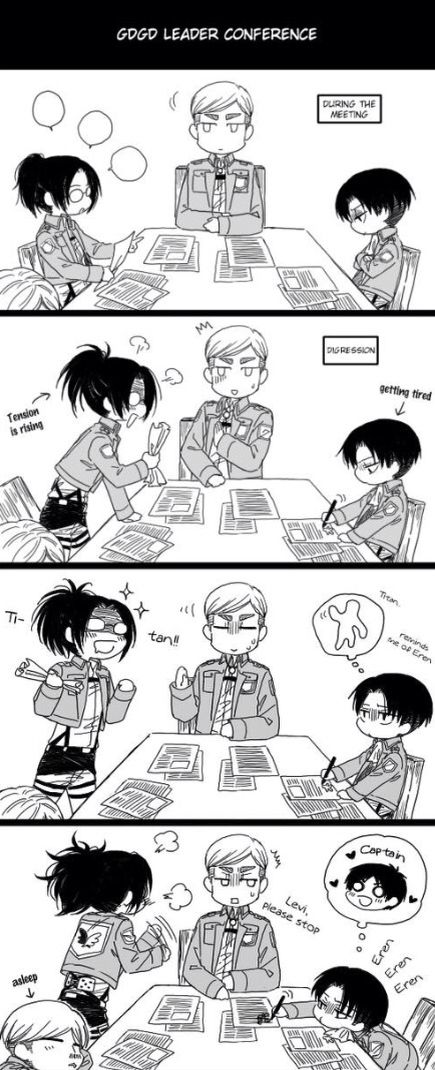 Somehow, I am all four of them { #erwin #smith #hanji #zoe #levi #ackerman… Levi Funny, Erwin Attack On Titan, Attack On Titan Mike, Hanji And Levi, Hanji Zoe, Levi And Erwin, Hange Zoe, Erwin Smith, Attack On Titan Comic