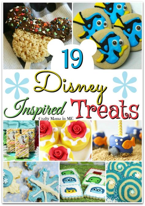 19 Disney Inspired Sweets and Treats - Crafty Mama in ME! 21stbirthday Ideas, Disney Brunch, Disney Cookbook, Disney Dessert Recipes, Disney Themed Party, Fiction Food, Theme Dinners, Disney Movie Night Food, Disney Inspired Recipes