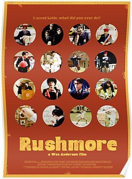 Wes Anderson Rushmore, Rushmore Poster, Max Fischer, Mark Mothersbaugh, Wes Anderson Movies, Wes Anderson Films, Moonrise Kingdom, Bill Murray, Alternative Movie Posters