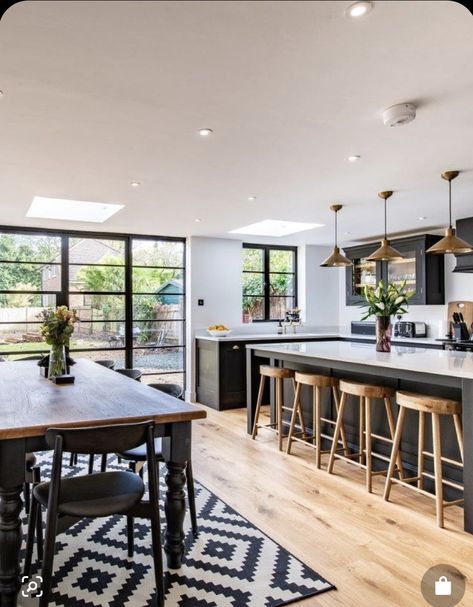 Kitchen Diner Extension, Living Room And Kitchen Design, Open Plan Kitchen Dining Living, Open Kitchen And Living Room, Open Plan Kitchen Diner, Kitchen And Dining Area, Open Plan Kitchen Dining, Open Plan Kitchen Living Room, Kitchen And Dining Room