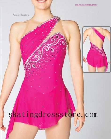 Pink Red New Brand Girls Ice Skating Dresses Custom Brad Griffies Dresses 2018 B201802 -SkatingDressStore.com Hot Pink Figure Skating Dress, Pink Skating Dress, Figure Skating Dresses Pink, Pink Figure Skating Dress, Figure Skating Dress Patterns, Brad Griffies, Ice Skating Clothes, Ice Skating Competition Dress, Skating Dress Patterns