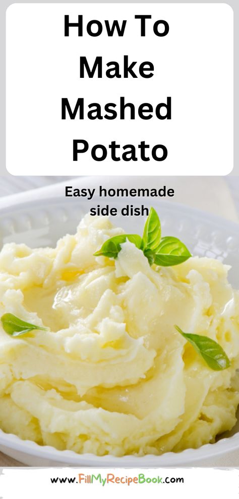 How To Make Mashed Potato recipe Grandma´s way. Easy homemade fluffy mashed potato made from scratch as a side dish with dinner. How To Make Mashed Potatoes Easy, How To Make Mashed Potatoes, Homemade Mashed Potatoes Easy, Mashed Potato And Gravy, Homemade Stove, Mashed Potato Recipe, Cottage Pie Recipe, Buttery Mashed Potatoes, Potato Side Dish