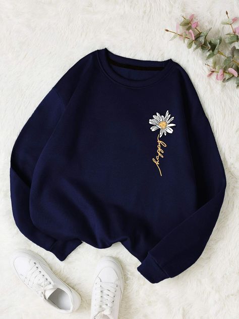 Printed Sweatshirts Women, Sweat Women, Stylish Hoodies, Cute Dress Outfits, Women Sweatshirts, Quick Outfits, Easy Trendy Outfits, Fabric Floral, Simple Trendy Outfits