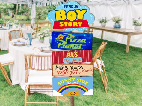 It's a boy story party sign, It's a boy story, Toy Story party sign, Toy Story party signage Printable, INSTANTDOWNLOAD 0040 Its A Boy Story Baby Shower Ideas, It’s A Boy Story Decor, A Boy Story Baby Shower Ideas, Boy Story Baby Shower Theme, Toy Story Pregnancy Announcement, Toy Story Themed Baby Shower (boy), Toy Barn, Toy Story Birthday Party, Toy Story Party