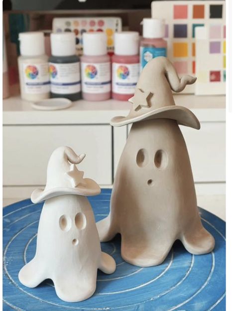 Clay Tiktok, Dry Clay, Air Dry Clay, Spooky Season, Getting Ready, Air Dry, Ghost, Figurines, Ceramics