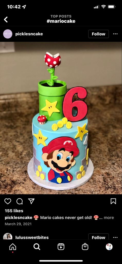 Cake Mario, Lunch Box Cake, Mario Smash, Mario Cake, Smash Cake, Box Cake, Cake Smash, 4th Birthday, Getting Old