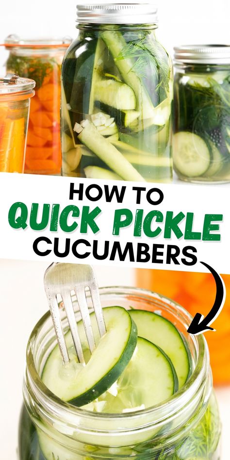 Sweet Refrigerator Pickles, Pickle Cucumbers, Freezer Pickles, Quick Pickle, Refrigerator Pickle Recipes, Easy Pickling Recipes, Easy Pickle, Quick Pickles, Pickle Recipes Homemade