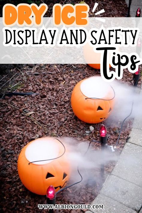 Discover crucial safety tips for using dry ice in your displays! Whether for Halloween, parties, or science experiments, dry ice can create spectacular effects but requires careful handling. Learn how to safely store, use, and dispose of dry ice to avoid hazards. This guide covers everything from proper ventilation to protective gear, ensuring a safe and successful dry ice experience. Ice Experiments For Kids, Dry Ice Halloween, Ice Experiments, Dry Ice Experiments, Fun Science Experiments, Experiments For Kids, Plastic Pumpkins, Dry Ice, Diy Halloween Projects