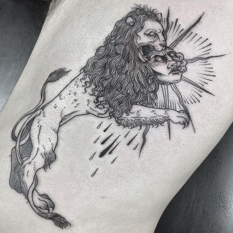 ✖️follow @DARKARTISTS✖️ в Instagram: «What’s your favorite tattoo 1-10? _____________________________________________ Artist Spotlight:…» Lion Eating, Sea Tattoo Sleeve, Sin Of Pride, Rib Tattoos For Guys, Lion Art Tattoo, Alchemy Tattoo, Persian Tattoo, Etching Tattoo, Animal Sleeve Tattoo