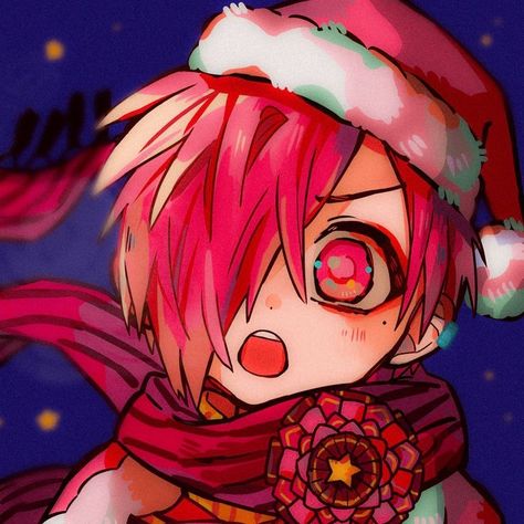 Tbhk Christmas Art, Tbhk Pfp Mitsuba, Mitsuba Pfp, Tbhk Mitsuba, Pfp Christmas, Mitsuba Sousuke, Hanako-kun Tsukasa, Anime Christmas, Wife Christmas