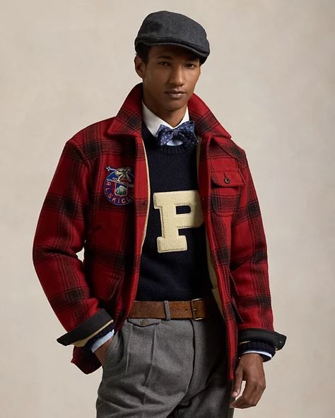 Plaid Jacket Outfit, Black Ivy, Worker Jacket, Ralph Lauren Plaid, Ivy Style, Americana Fashion, Polo Sport, Ralph Lauren Collection, Ralph Lauren Outfits