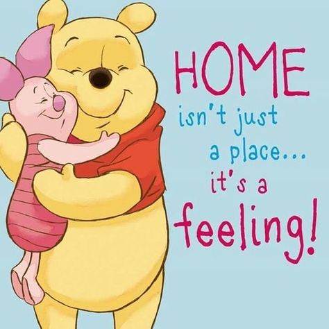 Home isn't just a place...it's a feeling! Robin Quotes, Christopher Robin Quotes, Eeyore Quotes, Winnie The Pooh Nursery, Bear Quote, Quotes Family, Winnie The Pooh Pictures, Cute Winnie The Pooh, Winnie The Pooh Quotes