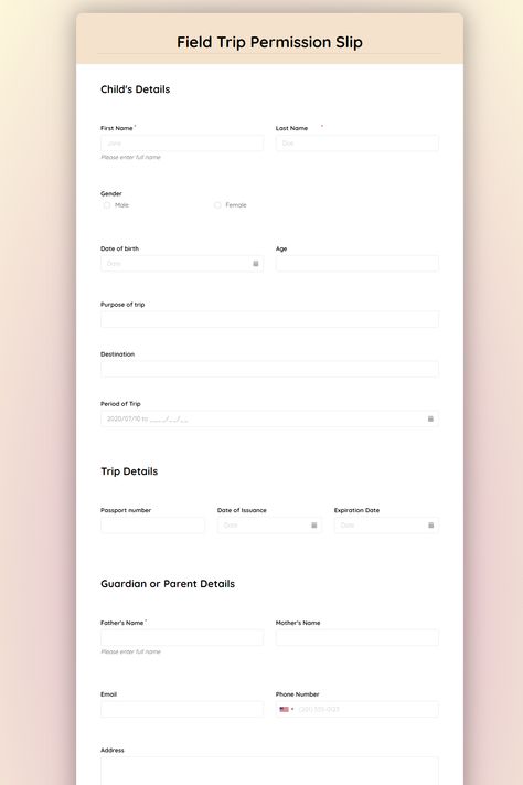 Use this online field trip permission form to seek approval from their parents. Field Trip Permission Slip Template, School Transportation Form, Missing Assignment Form, Permission Slip Template, Homeschool Field Trip Log, Field Trip Report, Field Trip Permission Slip, Passport Number, Permission Slip