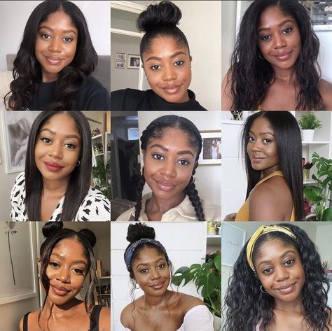 Relaxed hair hairstyles Styling Relaxed African Hair, Relaxed Hair Hairstyles, Relaxed Natural Hair, Relaxed Hair Growth, Relaxed Hair Journey, Natural Hair Ponytail, Healthy Relaxed Hair, Breaking Hair, Hair Due