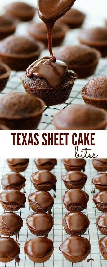 Texas Sheet Cake Bites recipe from Life in the Lofthouse. The delicious classic cake in bite-size form! Texas Sheet Cake Bites, Sheet Cake Bites, Cake Bites Recipe, Life In The Lofthouse, Dessert Oreo, Coconut Dessert, Texas Sheet, Texas Sheet Cake, Dessert Bites