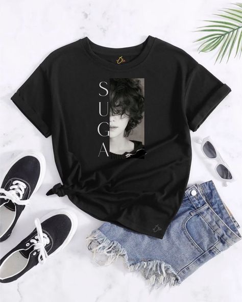 Buy BTS Suga Shirt Agust D Concert Tshirt Yoongi Daechwita Online in India - Etsy Merchandise Ideas Clothing, Agust D Concert, Minimalistic Streetwear, Bts Tshirt, Minimalist T Shirt, Bts Merchandise, Bts Clothing, Refined Fashion, Monochromatic Outfit