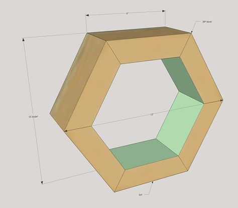 Make a DIY hexagon planter out of 2x4 scrap wood! Via Jen Woodhouse Wishing Well Plans, Hexagon Planter, Hexagon Wall Shelf, Jen Woodhouse, Honey Decor, Planter Box Plans, Hexagon Box, Garden Planter Boxes, Woodworking For Kids