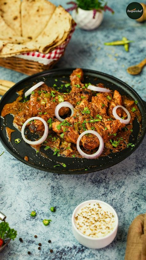 Bringing you Special Chicken Tawa Recipe to try this weekend. This tempting and easy to make street style recipe is perfect for your dinner. Try out this Chicken Tawa Special Recipe and do share your feedback with us. #TawaChicken #ChickenTawaPiece #SooperChef #pinterestrecipes #pinterestideas #pinterestworthy #foodphotos #foodpics #foodphotography #foodimages #pinterestinspired #foodstyling #Sooperchef #foodpresentation Tawa Chicken Recipes, Tawa Chicken, Tempting Food, Desi Recipes, Desi Khana, Weekend Meals, Yummy Chicken Recipes, Chicken Tikka, Pinterest Recipes