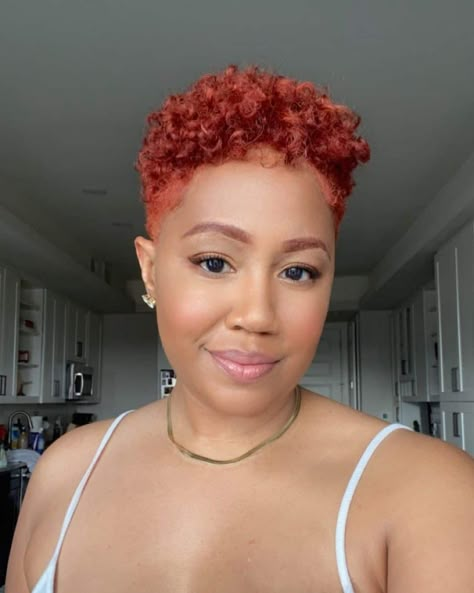 Twa Hairstyles 2023, Blonde Tapered Haircut Black Women, Hair Color For Natural Hair Black Women, Low Cut Hairstyles For Black Women, Ginger Short Hair Black Women, Pixy Haircuts, Pixie Cut Natural Hair, Ginger Pixie Haircut Black Women, Curly Pixie Cuts Black Women