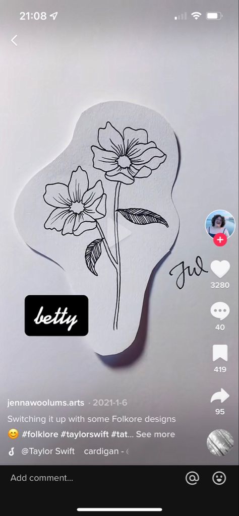 Betty Tattoo, Taylor Swift Betty, Tattoo Idea, Tatting, Taylor Swift, Swift, Tattoos, Design