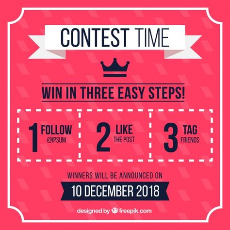 Social media contest or giveaway concept | Free Vector #Freepik #freevector #technology #social-media #web #website Contest Ideas Social Media, Social Media Contest, Giveaway Graphic, Contest Poster, Giveaway Ideas, Contest Ideas, Social Media Contests, Social Media Content Planner, Instagram Contest