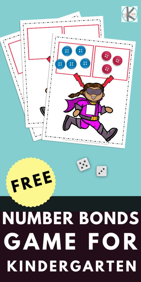 Number Bond Games, Number Bonds Kindergarten, Number Bond Activities, Number Bonds Worksheets, Number Bonds To 10, Folder Activities, Free Printable Numbers, Number Bond, File Folder Activities