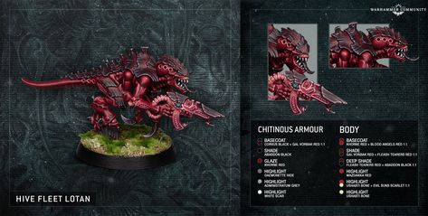 Hive Fleet Leviathan, Tyranid Hive, Warhammer 40k Tyranids, Warhammer Paint, Red Highlights, Warhammer 40k Artwork, Warhammer 40k Miniatures, Space Marines, Model Paint