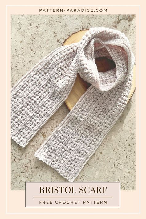 Bulky Crochet Scarf Pattern Free, Crochet Stitches For Scarf, 1 Day Crochet Projects, Knit Scarf Patterns Free, Crochet Scarf Patterns Free, Crochet Scarf For Men, Crochet Toque, Crochet Scarf Pattern Free Easy, Crochet Scarf Tutorial