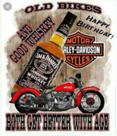 Happy Birthday Harley Davidson, Male Happy Birthday, Happy Birthday Biker, Happy Birthday Motorcycle, Birthday Guitar, Bohemian Birthday Party, Birthday Male, Harley Davidson Birthday, Biker Birthday