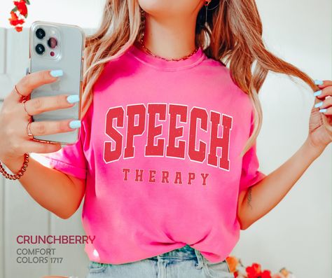 Slp Shirts, Slp Ideas, Speech Language Pathologist, Sped Teacher, Speech Therapist, Garment Industry, Speech Language Pathologists, Teacher Outfits, Speech And Language